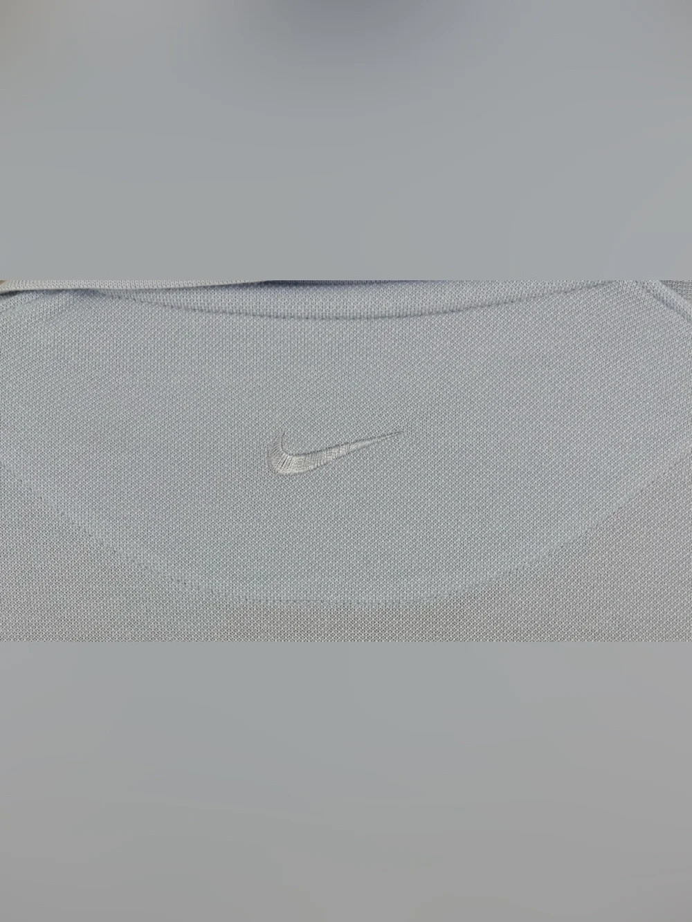Nike Polo Men's Medium Light Blue Dri-FIT Bear Logo Short Sleeve Golf Shirt